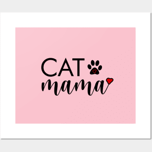 Cat Mama Funny Mother Cats Lover Birthday Gift Posters and Art